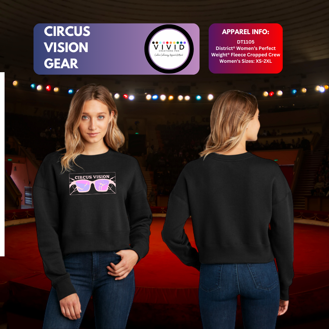 Cropped Crewneck -Circus Vision Logo
