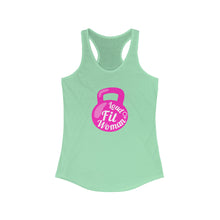 Load image into Gallery viewer, LOUD FIT WOMAN- PINK KETTLEBELL- Women&#39;s Ideal Racerback Tank
