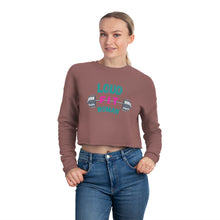 Load image into Gallery viewer, LOUD FIT WOMAN- BENT BARBELL LOGO- Women&#39;s Cropped Sweatshirt
