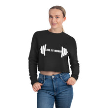 Load image into Gallery viewer, LOUD FIT WOMAN- SMALL LOGO- Women&#39;s Cropped Sweatshirt
