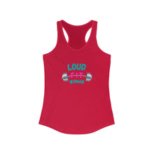 Load image into Gallery viewer, LOUD FIT WOMAN- BENT BARBELL LOGO-Women&#39;s Ideal Racerback Tank
