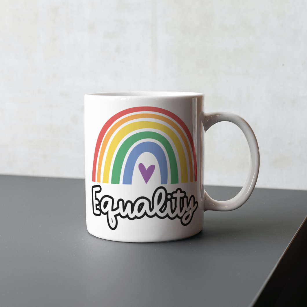 Equality Rainbow 11oz Sublimation Print Ceramic Mug