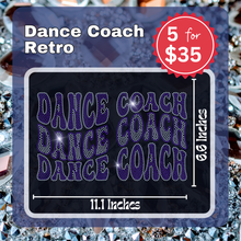 Load image into Gallery viewer, Dance Coach Retro Bling Transfers
