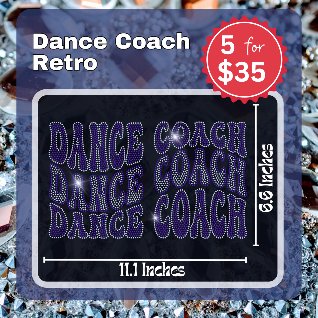 Dance Coach Retro Bling Transfers