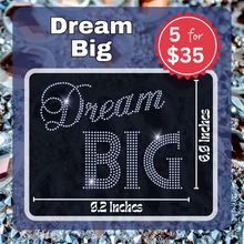 Load image into Gallery viewer, Dream Big Bling Transfers
