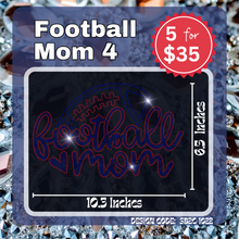 Load image into Gallery viewer, Football Mom 4 Bling Transfers
