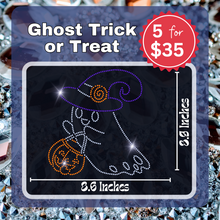 Load image into Gallery viewer, Ghost Trick or Treat Bling Transfers
