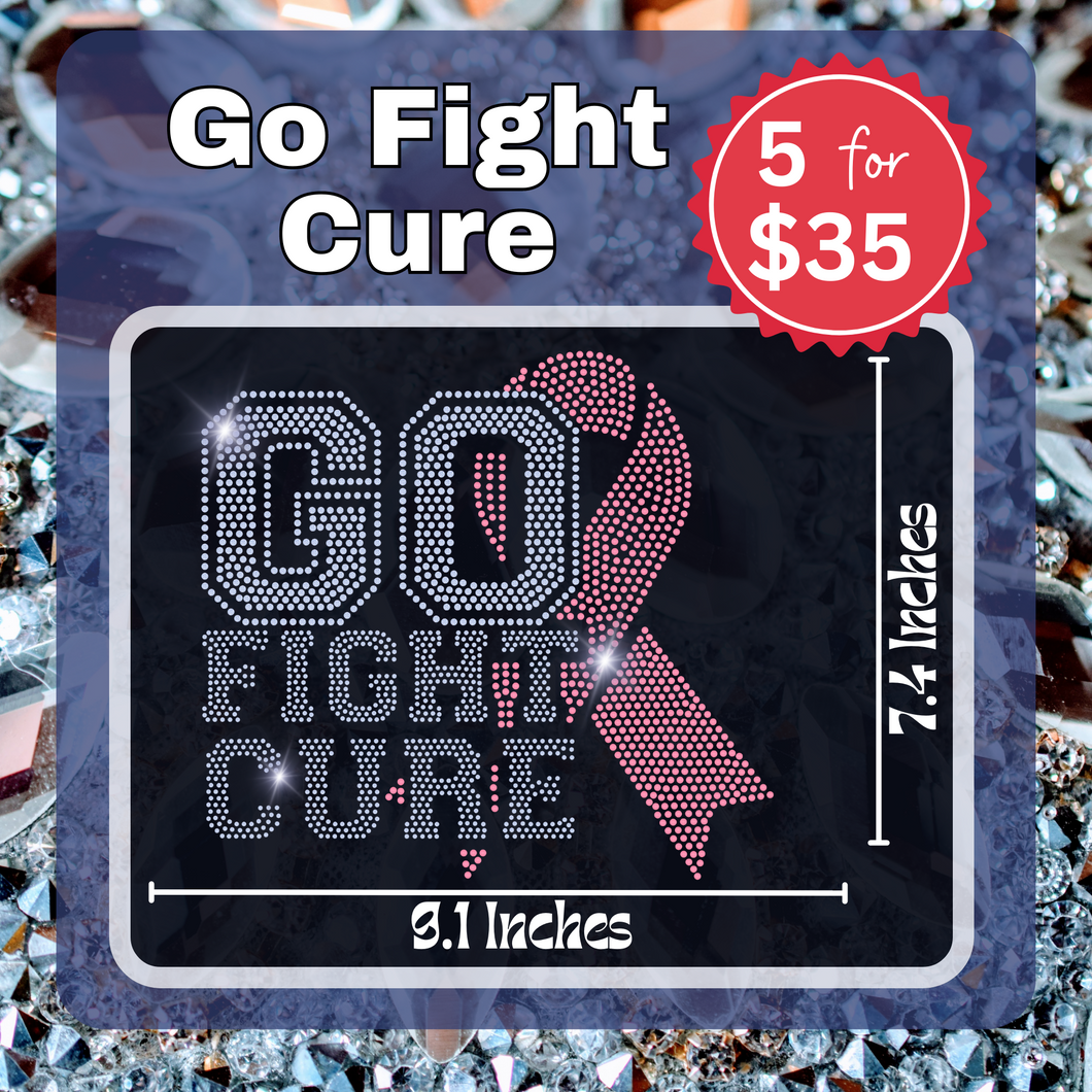Go Fight Cure Bling Transfers