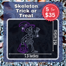 Load image into Gallery viewer, Skeleton Trick or Treat Bling Transfers
