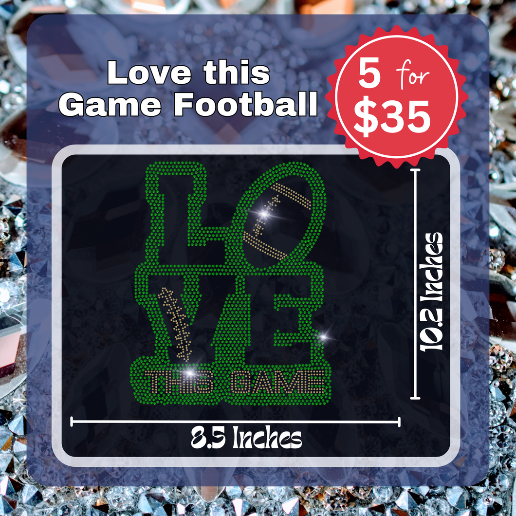 Love this Game Football Bling Transfers