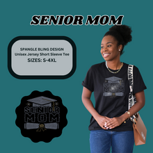 Load image into Gallery viewer, &quot;Senior Mom&quot; Unisex Tee Spangle Bling Design
