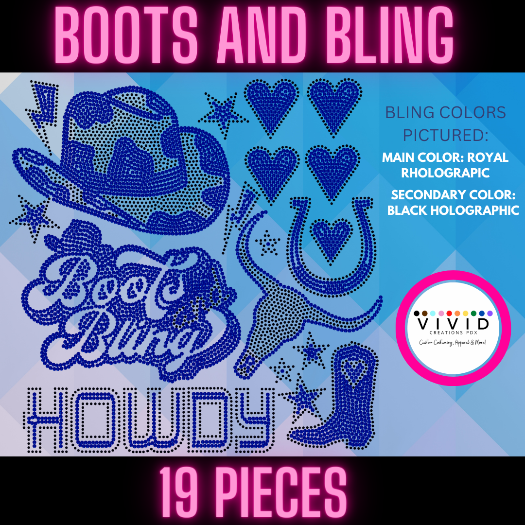 Boots and Bling Patch Transfers