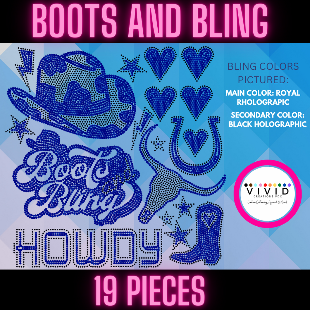 Boots and Bling Patch Transfers