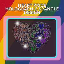 Load image into Gallery viewer, Heart Pride Holographic Spangle Design
