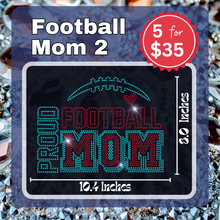 Load image into Gallery viewer, Football Mom 2 Bling Transfers
