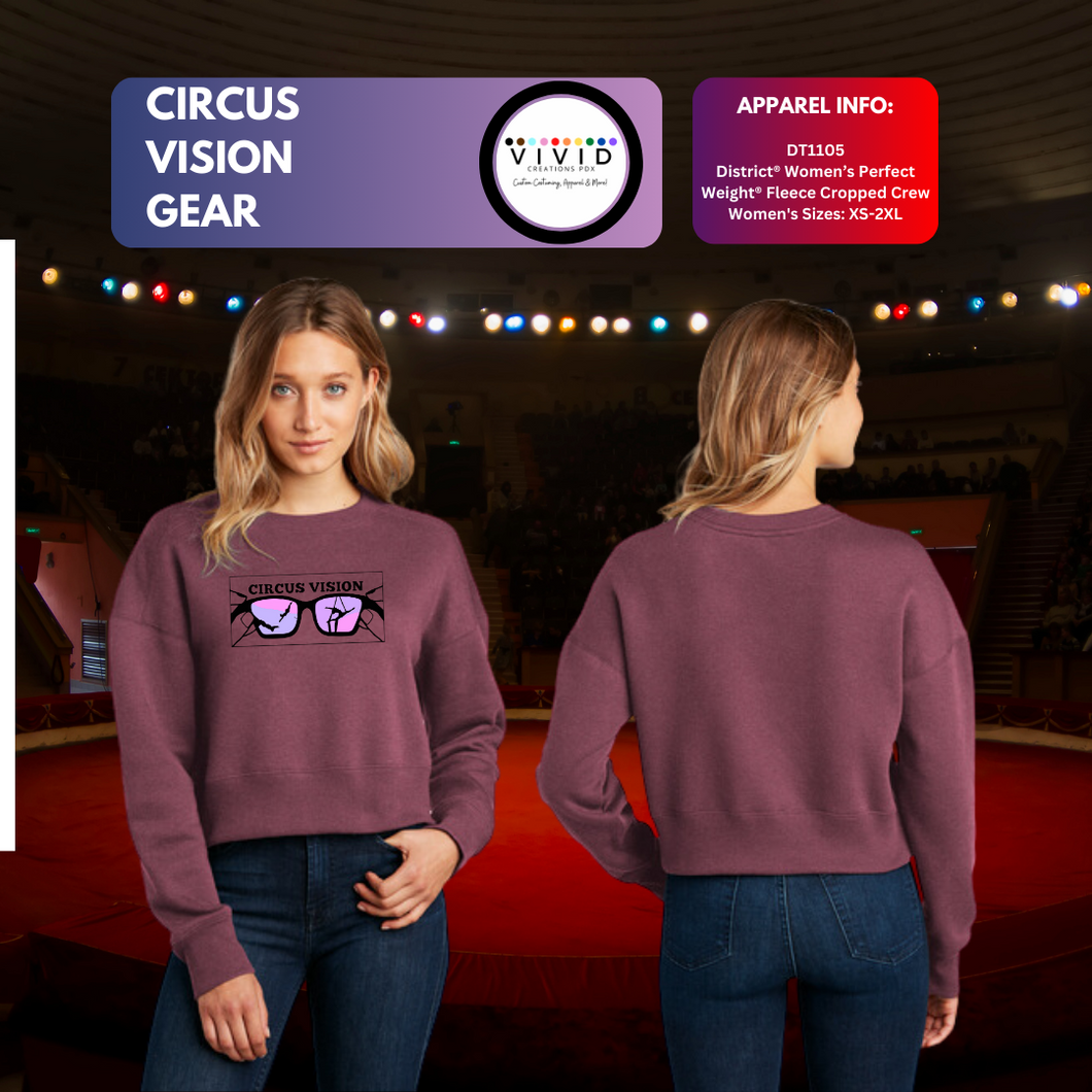 Cropped Crewneck -Circus Vision Logo