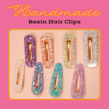 Load image into Gallery viewer, Handmade Glitter Resin Hair Clips
