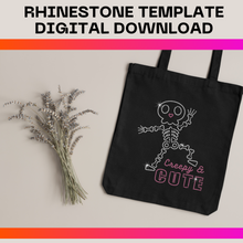 Load image into Gallery viewer, Cute Skeleton | Digital Template | ss10 hotfix rhinestones design | SVG file for Cricut, Cameo and others |

