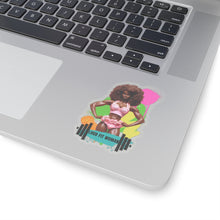 Load image into Gallery viewer, LOUD FIT WOMAN-AFRICAN AMAERICAN WOMAN LOGO-Kiss-Cut Stickers
