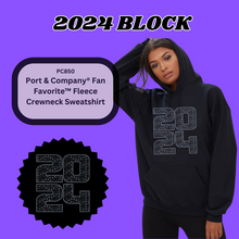 Load image into Gallery viewer, &quot;2024 Block&quot; Hoodie Sweatshirt Spangle Bling Design
