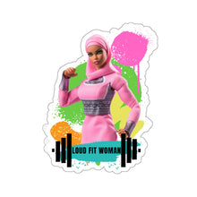 Load image into Gallery viewer, LOUD FIT WOMAN-MUSLIM WOMAN LOGO-Kiss-Cut Stickers
