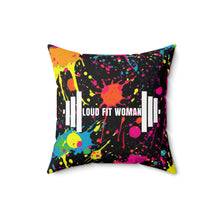 Load image into Gallery viewer, LOUD FIT WOMAN-Spun Polyester Square Pillow
