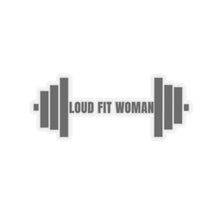 Load image into Gallery viewer, LOUD FIT WOMAN-SMALL BLACK LOGO-Kiss-Cut Stickers

