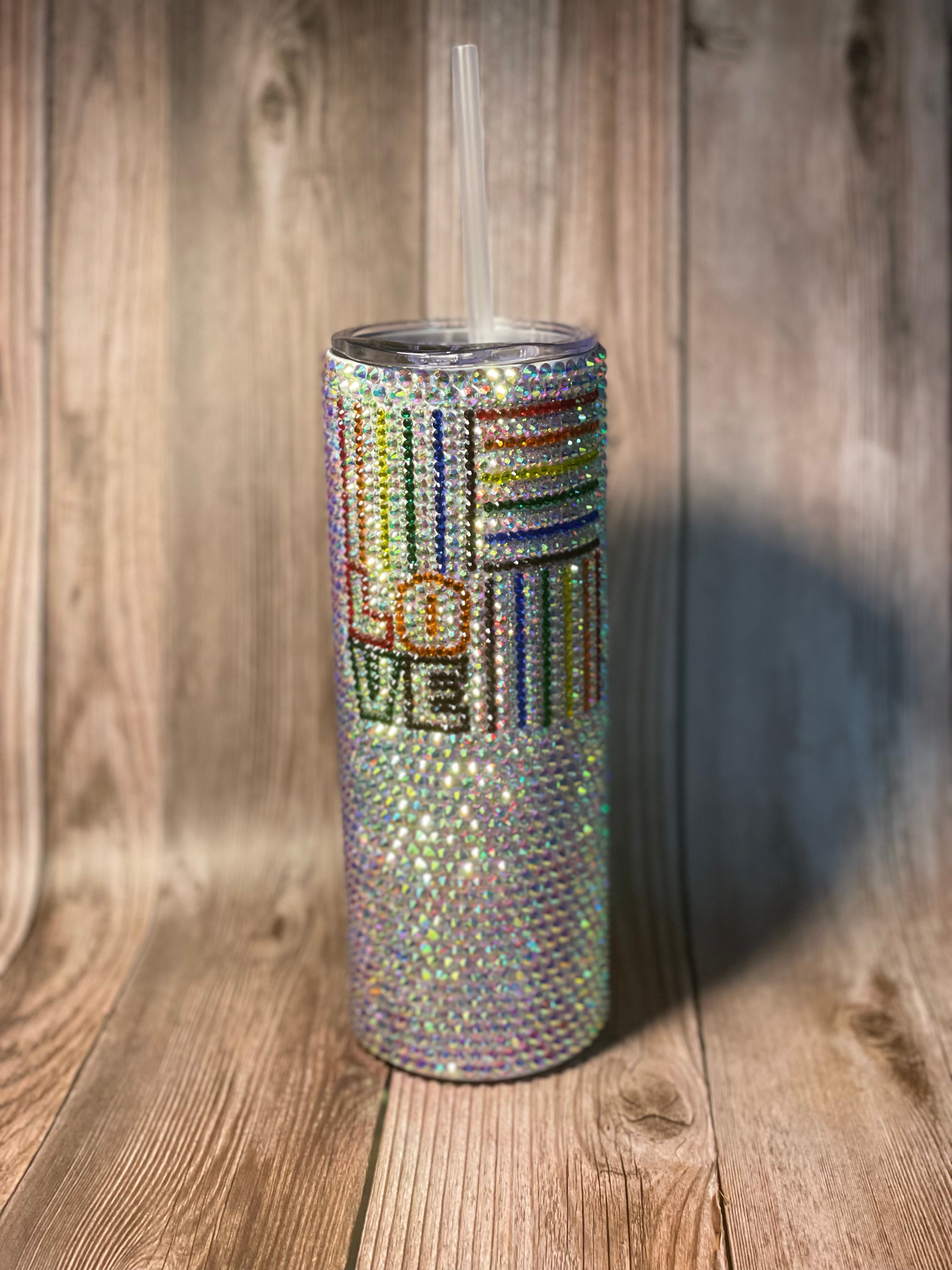 “LOVE” Rhinestone Tumbler