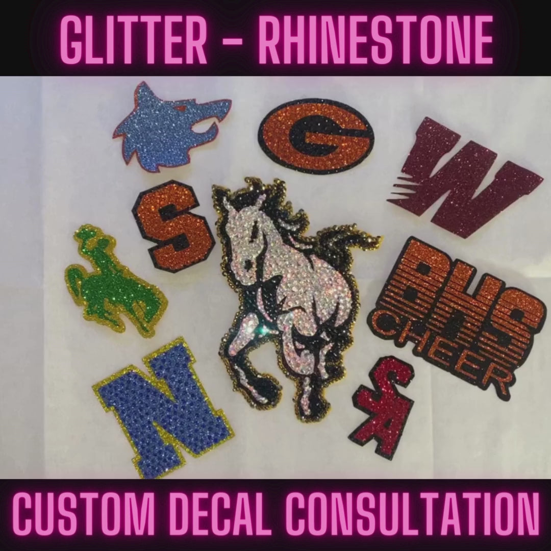 Custom Glitter & Rhinestone Decals