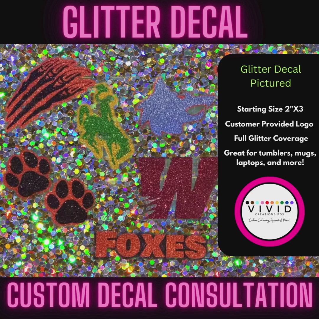 Custom Glitter & Rhinestone Decals