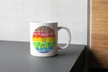 Load image into Gallery viewer, Love is Love Watercolor Background11oz Sublimation Print Ceramic Mug
